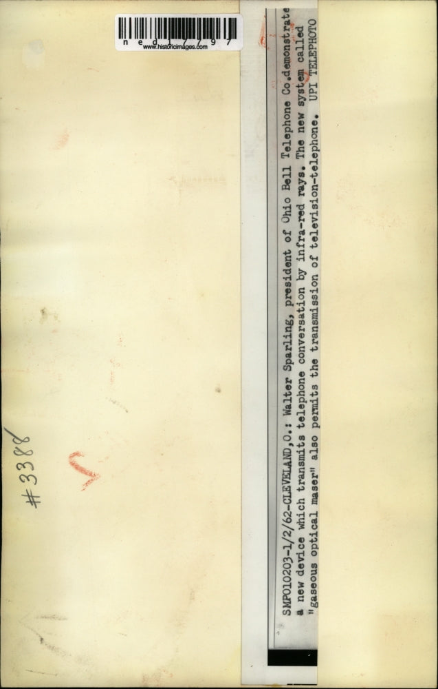 1962 Press Photo Cleveland Ohio Walter Sparling pres of Ohio Bell Telephone