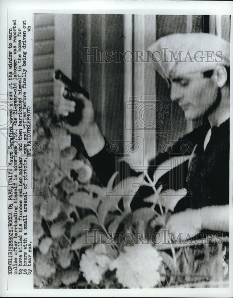 1961 Press Photo Rocca Di Papa Italy Mauro Serafini Killed Family