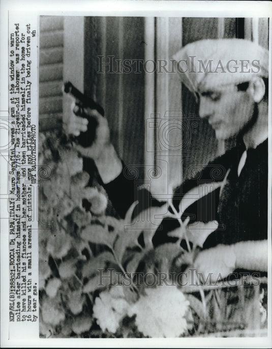 1961 Press Photo Rocca Di Papa Italy Mauro Serafini Killed Family