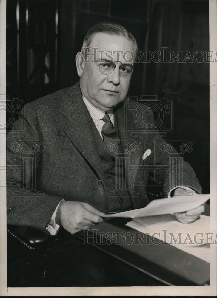 1935 Press Photo Robert J Dunham Chicago political & business leader