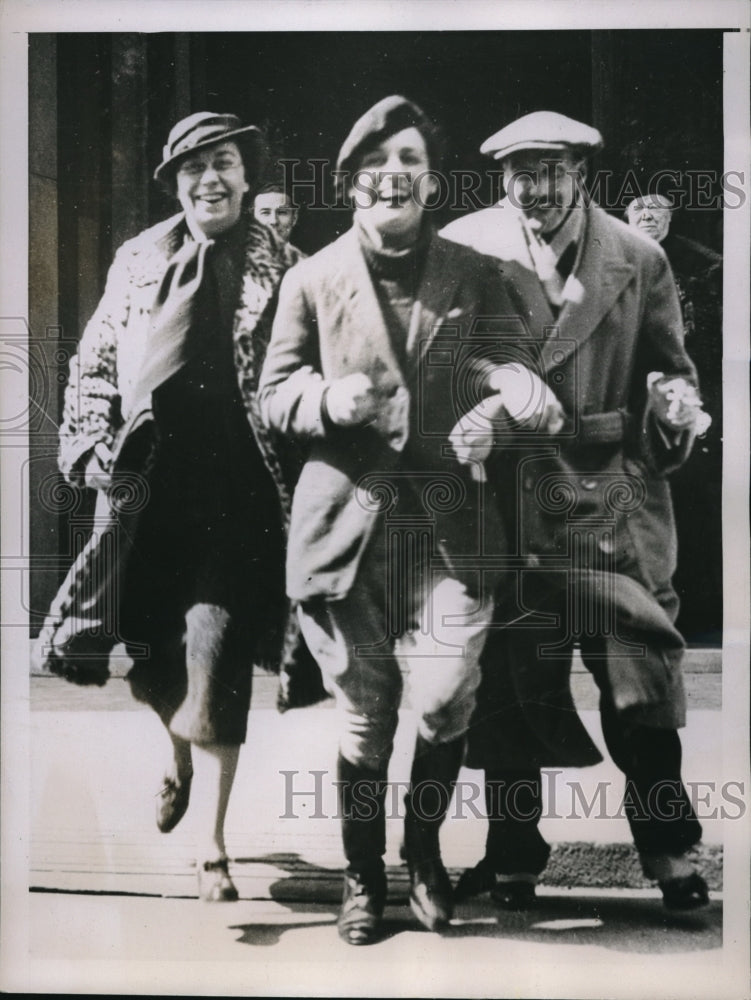 1936 Press Photo Prince & Princess Viggo of Denmark leaving Hotel St George in