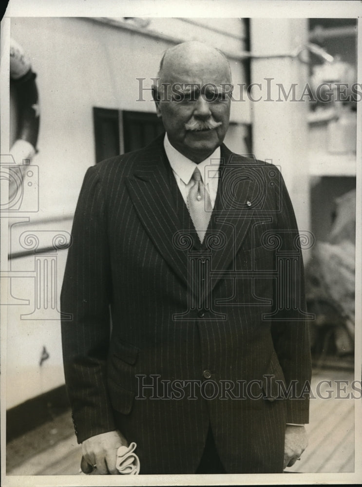 1931 Press Photo Anthony J Drexel sportsman aboard the Majestic - ned17886