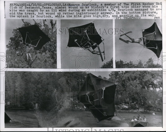 1961 Press Photo Opelousas La Monroe Scurlock member of First Neches Ski Club