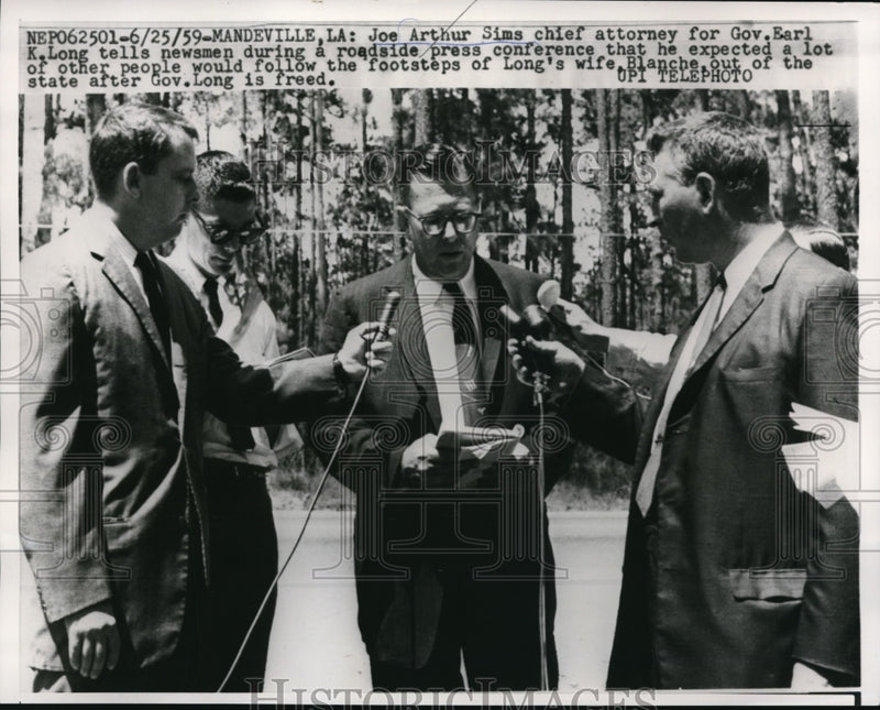 Load image into Gallery viewer, 1959 Press Photo Joe Arthur Sims Chief Attorney for Governor Earl K. Long
