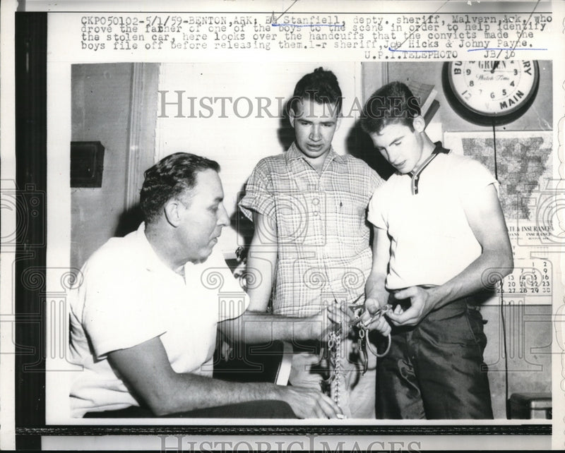 Load image into Gallery viewer, 1959 Press Photo Ed Stanfiell, Joe Hicks and Johny Payne
