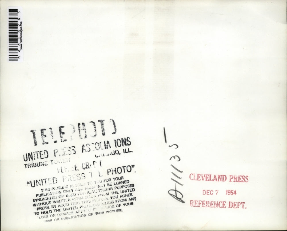 1954 Press Photo Sam Rayburn with Governor Adlaie Stevenson at $100 plate dinner