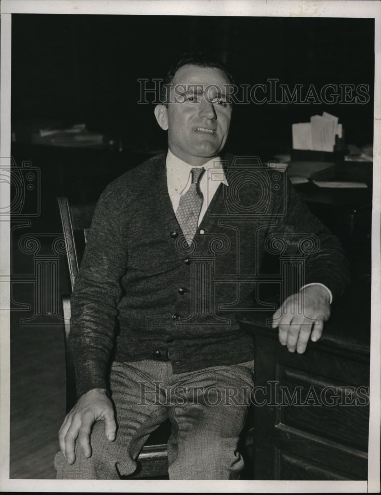 1935 Press Photo Inquiry on sinking of liner Womack is held at Customs House NYC