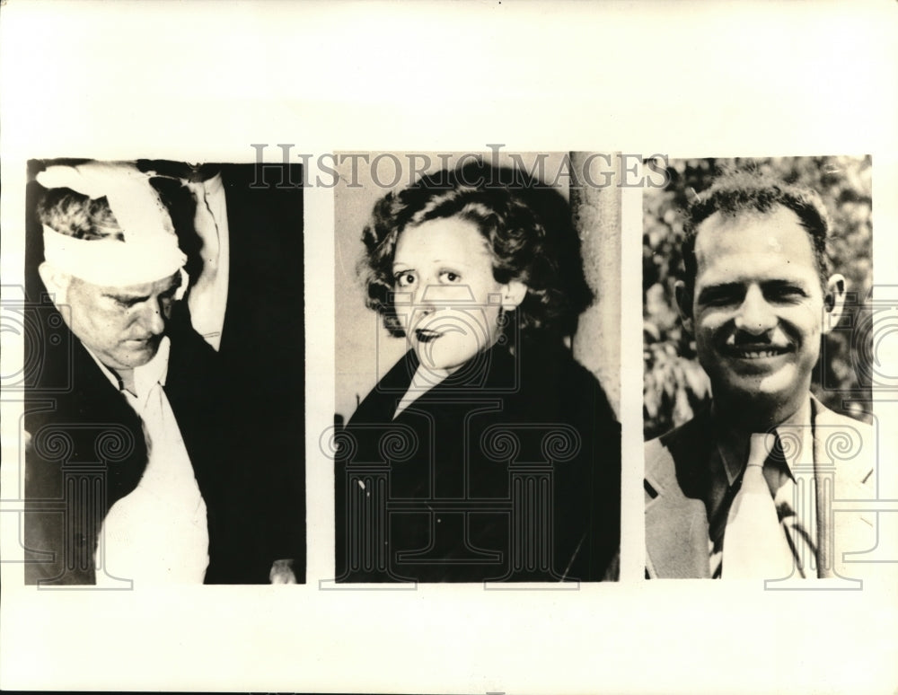 1934 Press Photo Earl Spitz, Margaret Spitz, and Earl Urquhart - ned18581