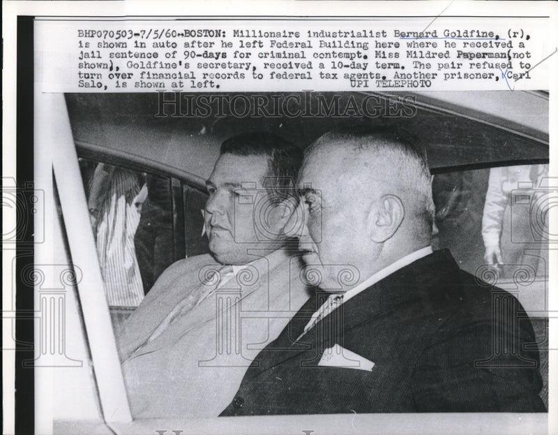 Load image into Gallery viewer, 1960 Press Photo Millionaire industrialist Bernard Goldfine with Carl Salo
