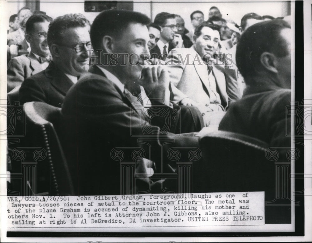 1956 Press Photo John Gilbert Graham during his murder trial.