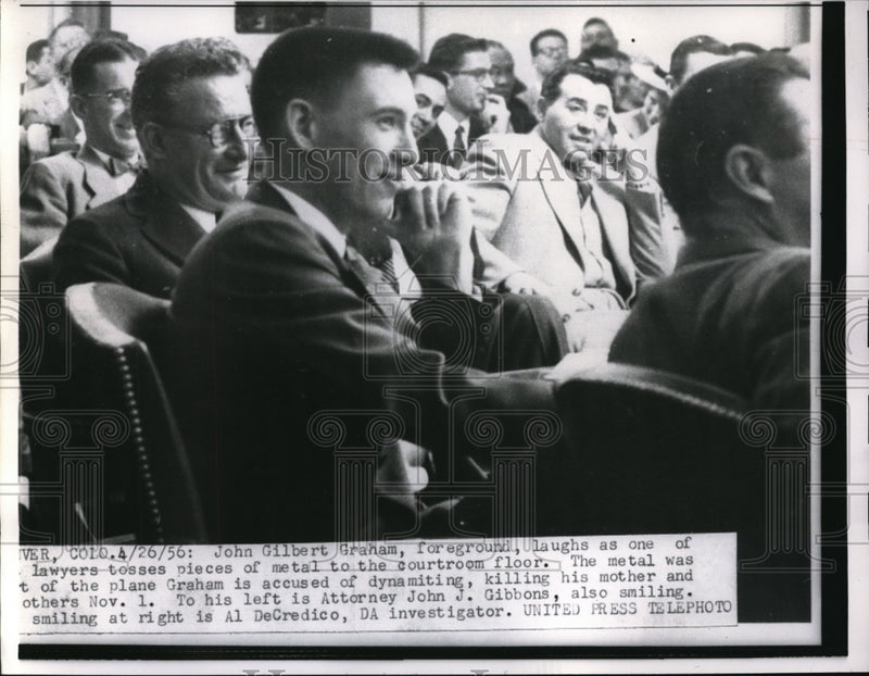 Load image into Gallery viewer, 1956 Press Photo John Gilbert Graham during his murder trial.

