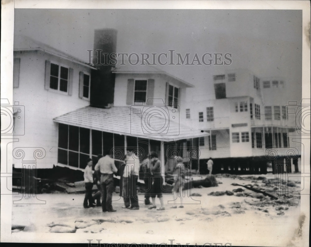 1946 Press Photo St Simoms Island Ga hurricane damage along coast
