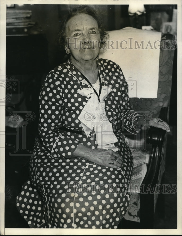 1933 Press Photo Mrs Joseph A Settle Wash DC mom of Lt Cmdr TGW Settle