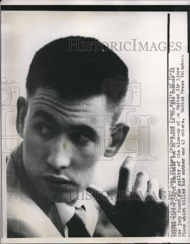 1956 Press Photo John Gilbert Graham found guilty of blowing up a plane
