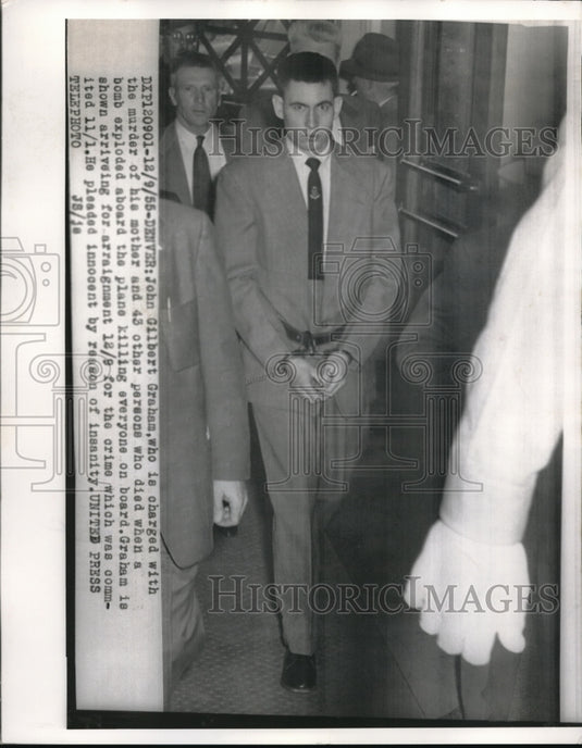1955 Press Photo Denver John Gilbert Graham Crime Exploded Plane Bomb Insanity