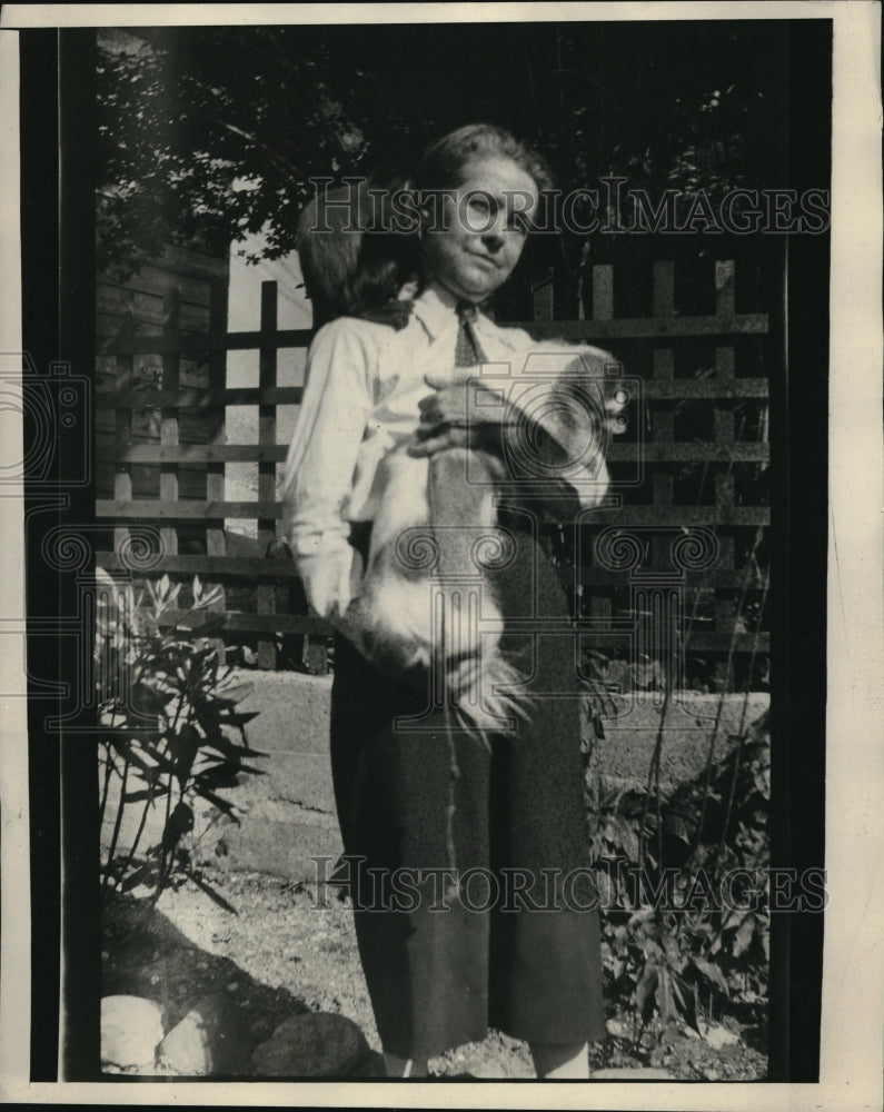 1928 Press Photo Mrs Mumier dog trainer