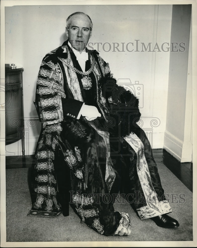 1931 Press Photo New York Edwin Thompson Mayor Liverpool Wevlin Britannic