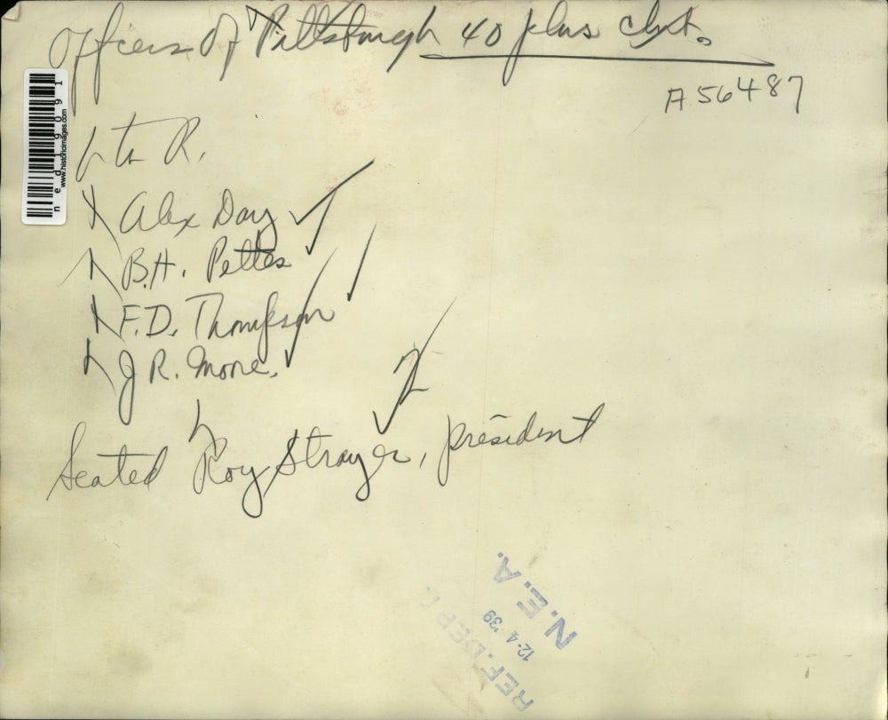 1939 Press Photo Alex Day B.H Pettes F.D. Thompson J.R. Mone Roy Strayer