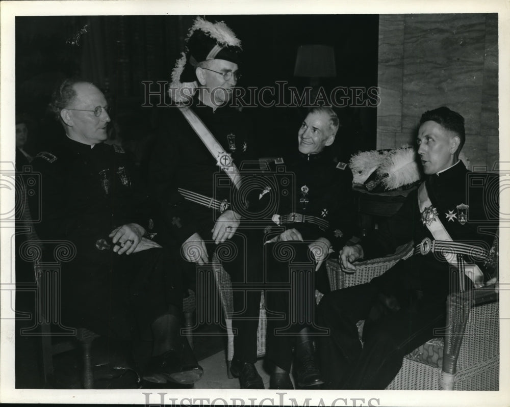 1940 Press Photo Knights Templer J.V. Simpson, Bellaire, O, A.R Ibess,