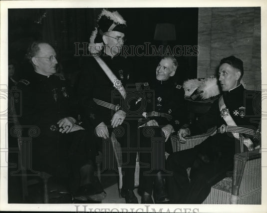 1940 Press Photo Knights Templer J.V. Simpson, Bellaire, O, A.R Ibess,