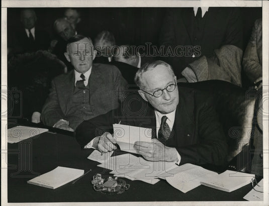 1933 Press Photo John Simpson and William Bulow at Senate Office Building
