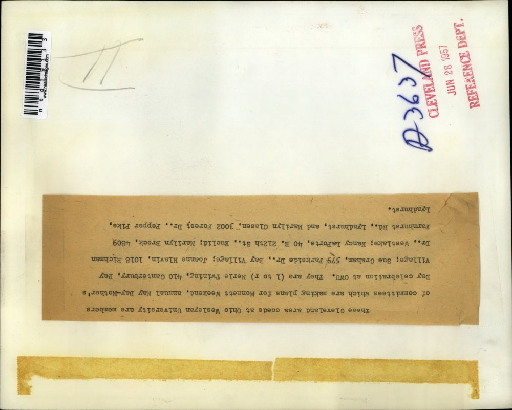 1951 Press Photo Members of committee for Monnettt Weekend