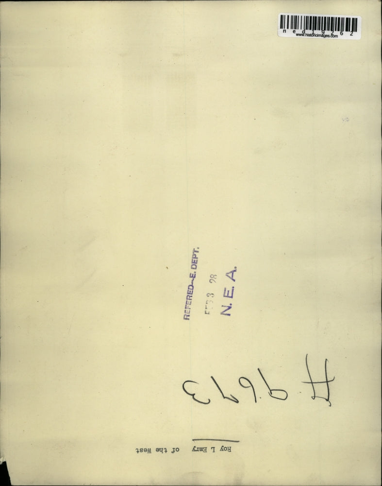 1928 Press Photo Roy L Emry of the West