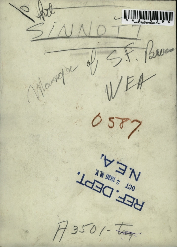 1935 Press Photo Phil Sinnott - ned19390