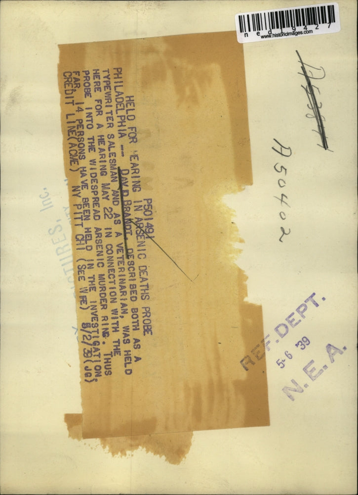 1939 Press Photo Philadelphia David Brandt described as both salesman and