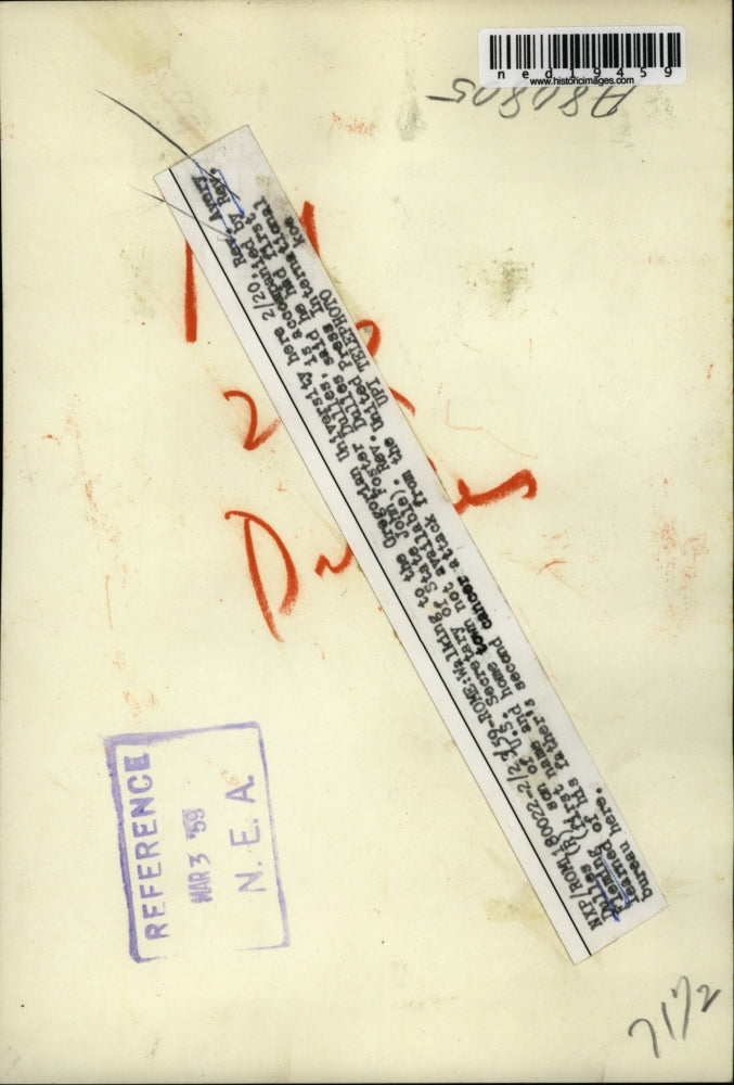 1959 Press Photo Rev. Avery Dulles and Rev. Fleming walking to Gregorian Univ.