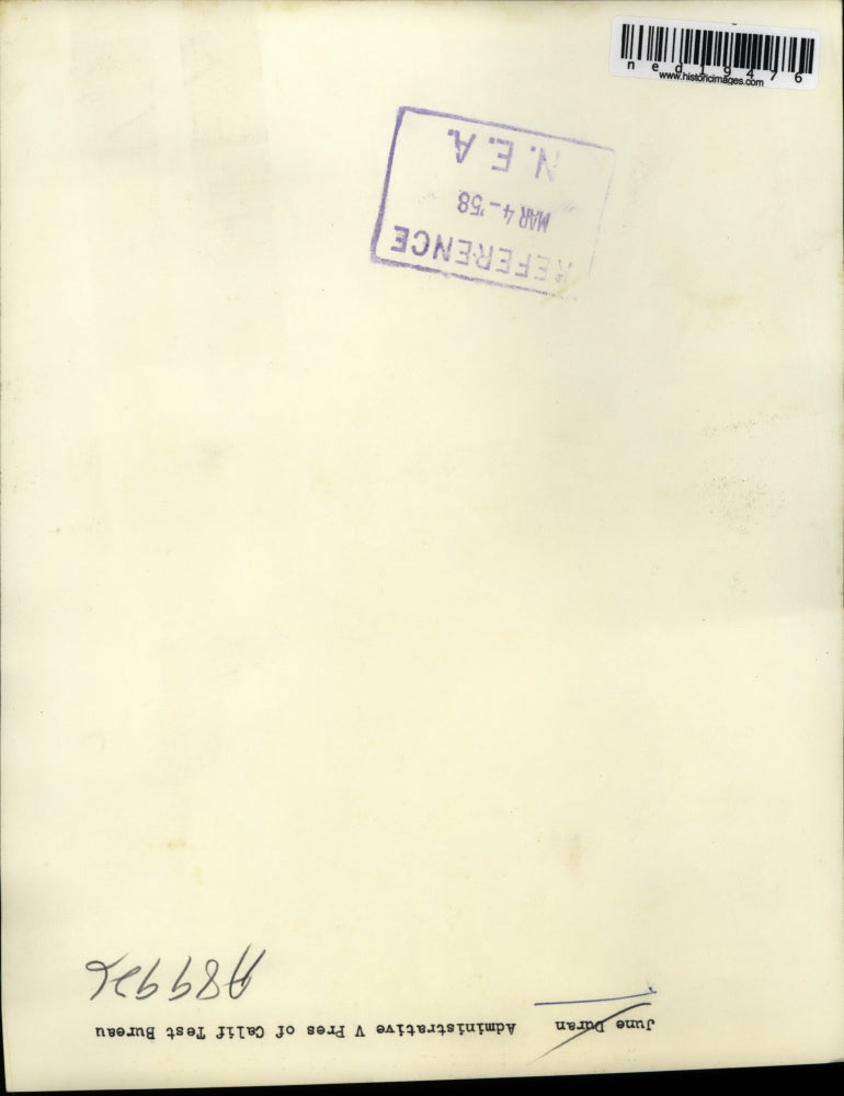 1958 Press Photo June Duran, Admin VP of California Test Bureau