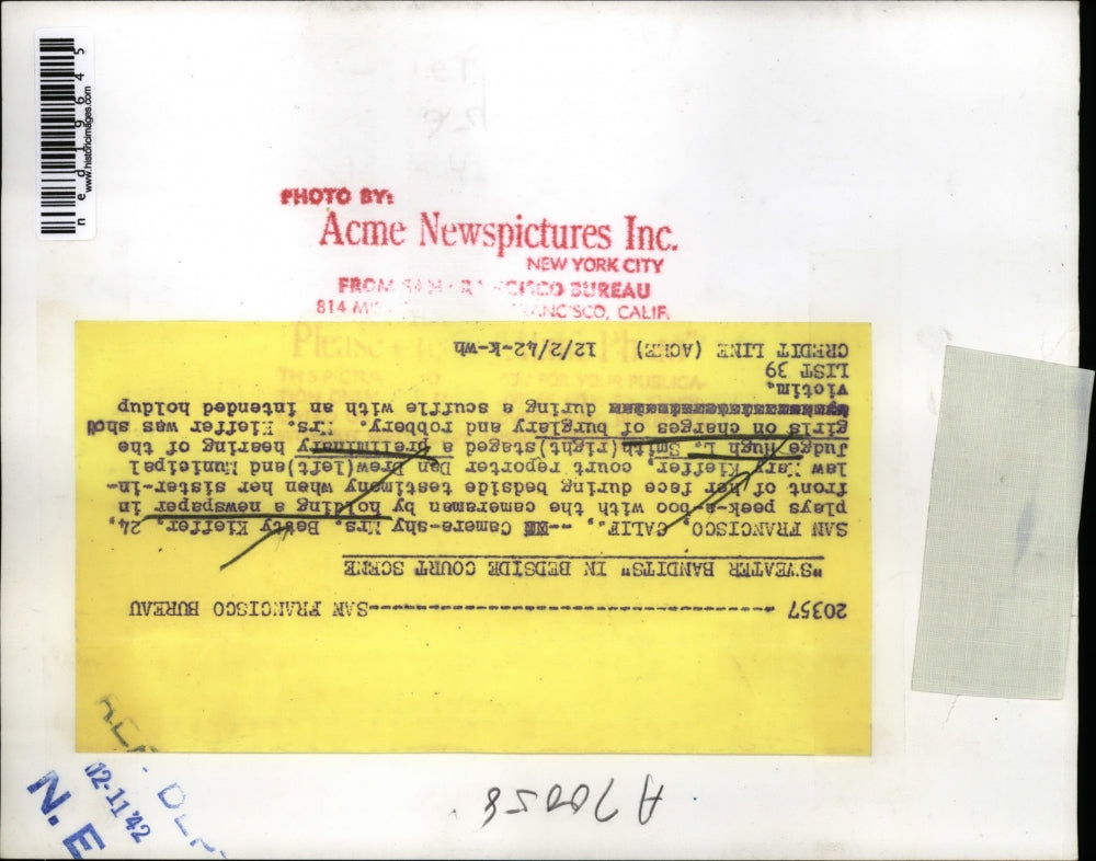 1942 Press Photo San Francisco California Betty Kieffer Mary Dan Drew