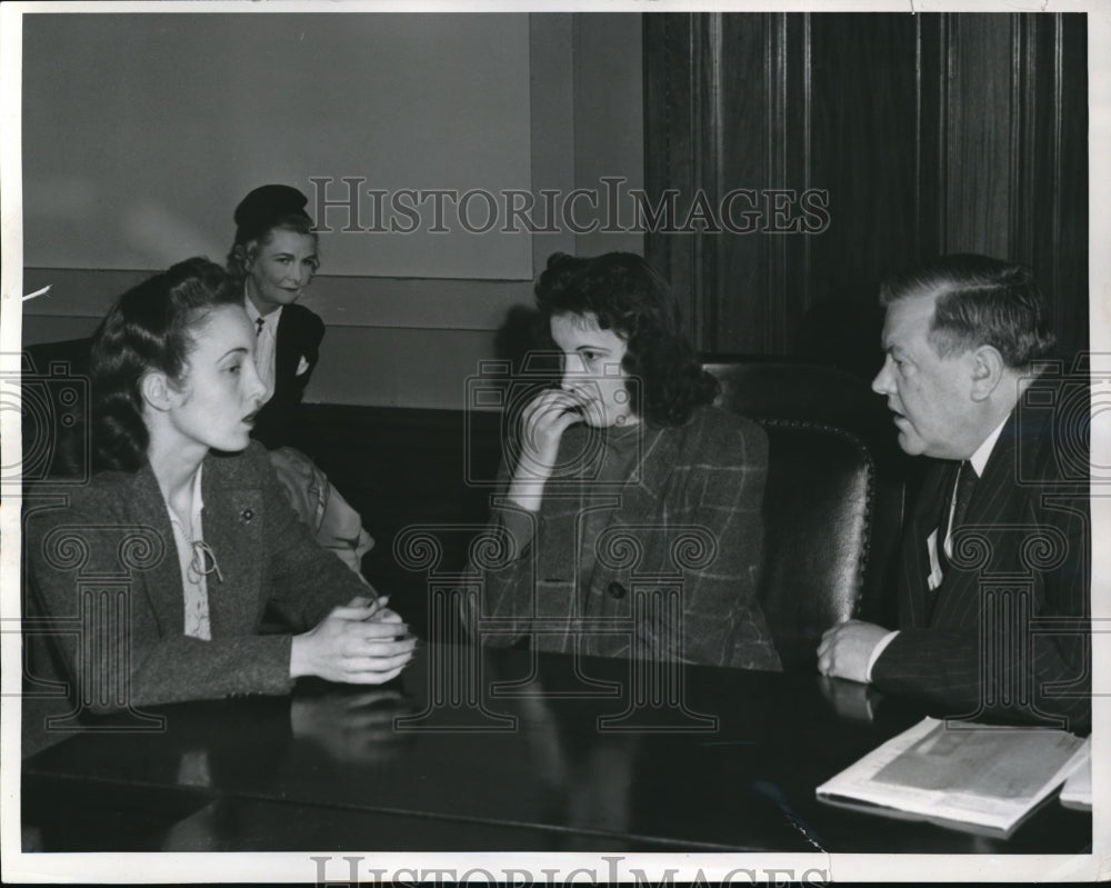 1943 Press Photo San Francisco California Mary Keiffer Patty Stephan H. White
