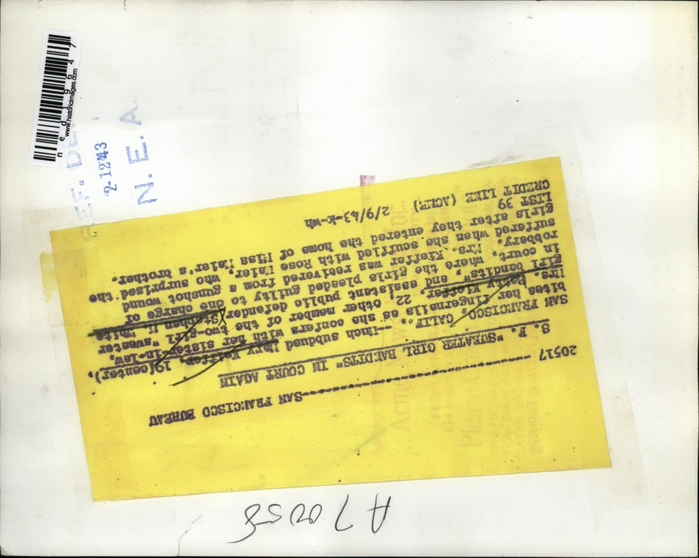 1943 Press Photo San Francisco California Mary Keiffer Patty Stephan H. White