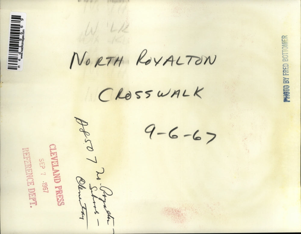 1967 Press Photo North Royalton Crosswalk