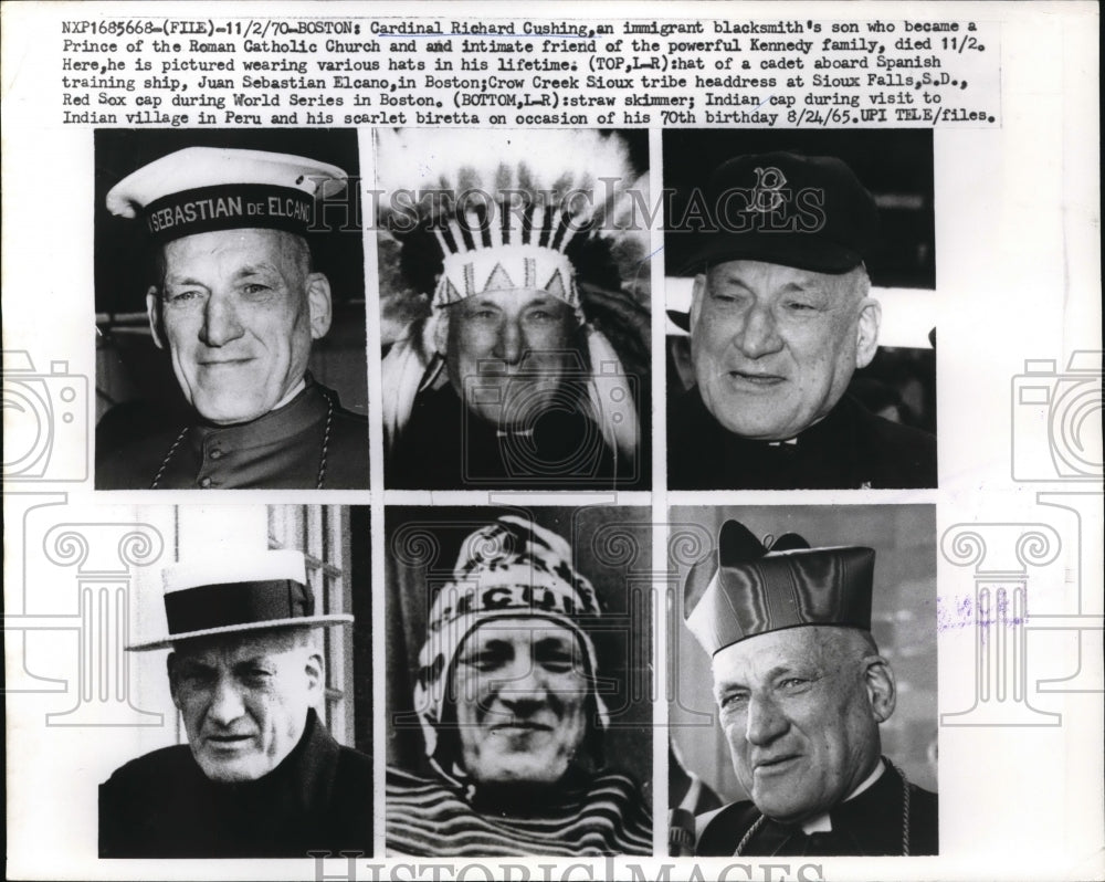 1970 Press Photo Boston Cardinal Richard Cummings a Prince of the Roman Catholic