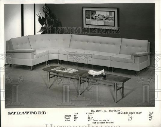 1959 Press Photo Futorian-Stratford Furniture Company new Panorama Group