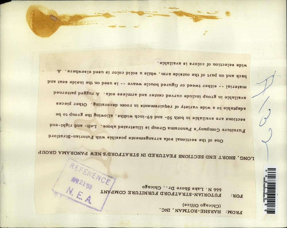 1959 Press Photo one of sofa arrangements possible with Futorian-Stratford