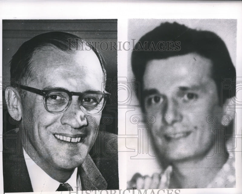 Load image into Gallery viewer, 1958 Press Photo Peter Mandich 2 men with same name run for Lake County Sheriff
