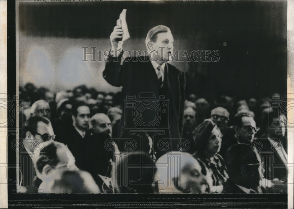 1960 Press Photo Smirnov attending German Economic Minister's ceremonies