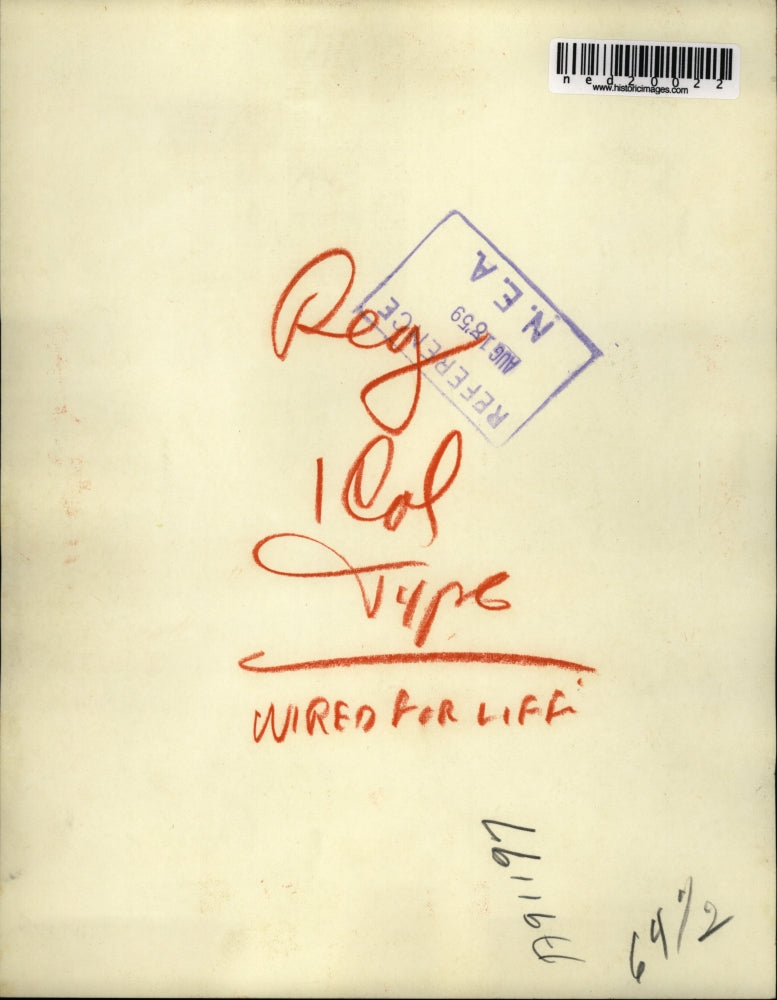 1959 Press Photo Hoy Smith Kept Alive By Electrodes into Human Pump