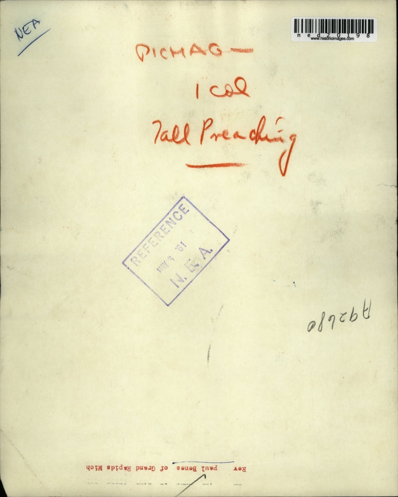 1961 Press Photo Rev Paul Benes of Grand Rapids Mich