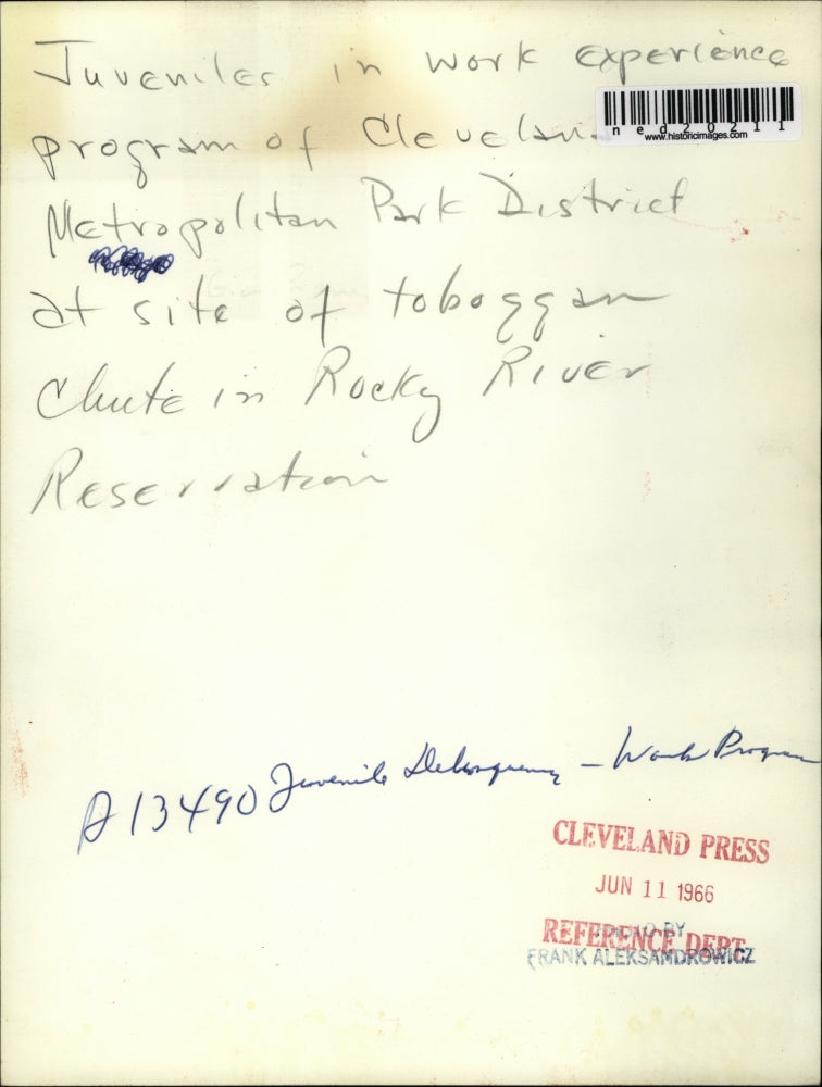 1966 Press Photo Juveniles In Work Experience Program