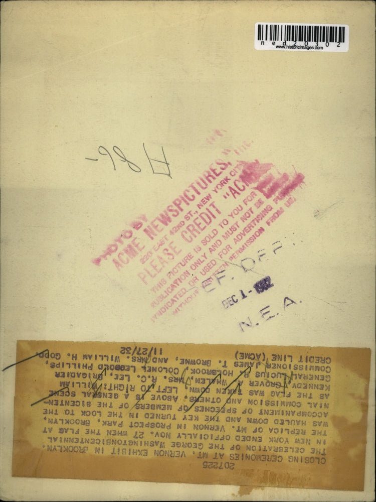 1932 Press Photo Mount Vernon Brooklyn William Kennedy Grover A Whalen RC Lee