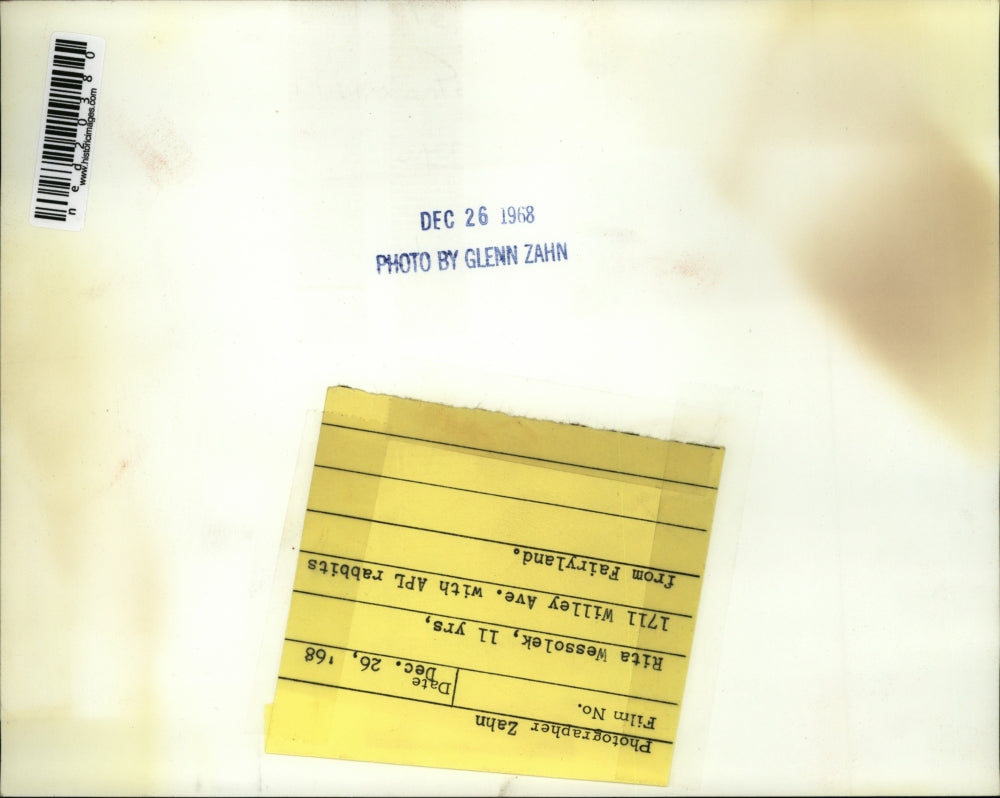 1968 Press Photo Rita Wessolek With APL Rabbits From Fairyland