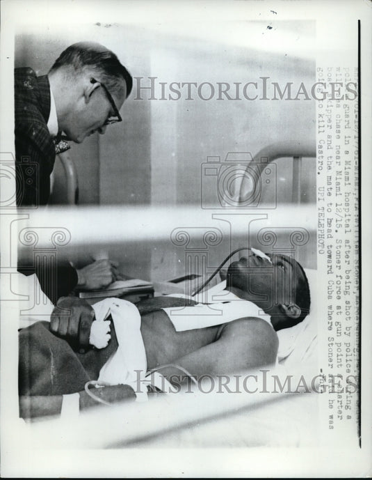 1961 Press Photo William Stoner Shot By Police After Wild Boat Chase