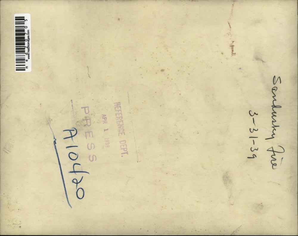 1939 Press Photo A Fire That Occurred in Saturday, March 31st, 1939