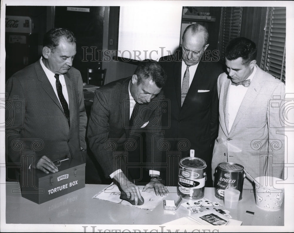 1960 Press Photo Glidden Co's Harvey L. Slaughter, V P & Gen Manager.