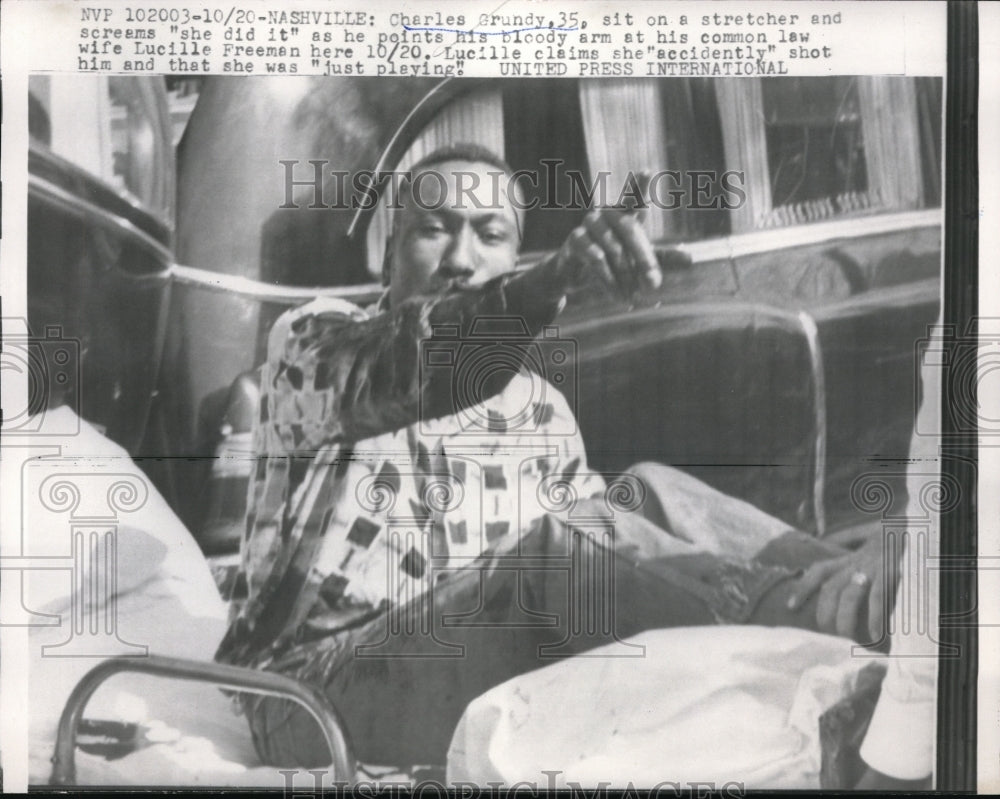 1959 Press Photo Nashville Charles Grundy Lucille Freeman Shooting