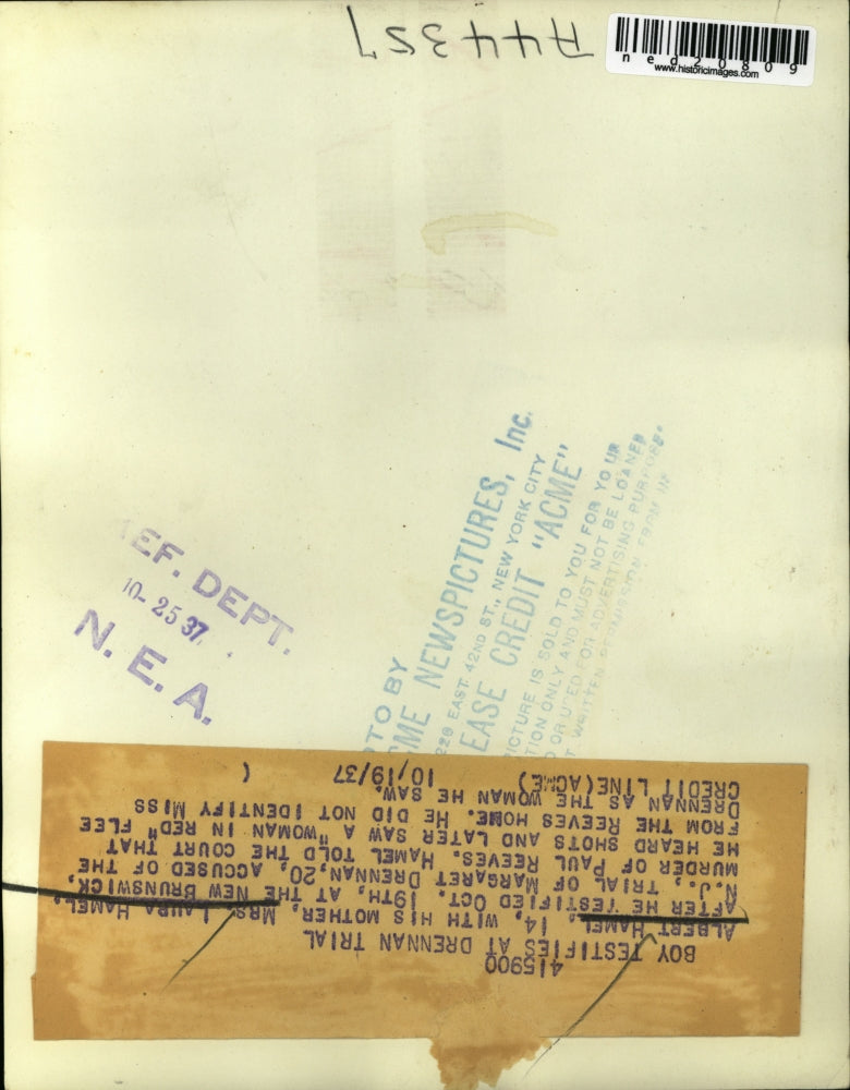 1937 Press Photo Albert Hamel And Mother After He Testified In Court